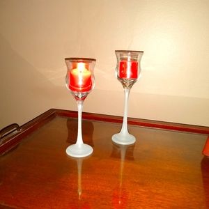 Two piece candle holder